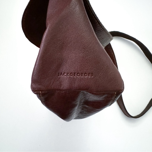 Jack Georges Voyager Olivia Brown Leather Shoulder Saddle Bag - Picture 7 of 8